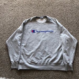 Champion Powerblend crew neck script logo sweater